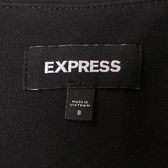 Express Tailored Pencil Skirt Sz 8 Black Knee Length Office Career Workwear - Picture 11 of 11